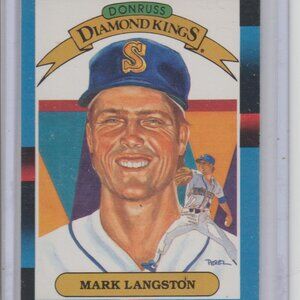 RARE & Vintage Mark Langston 1987 Donruss Diamond Kings Collectible Card